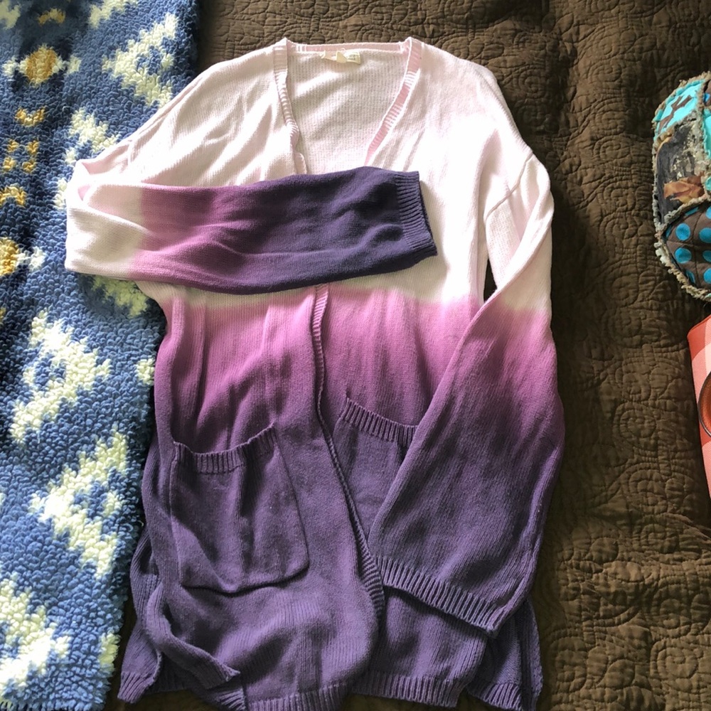 Purple Ombré cardigan
